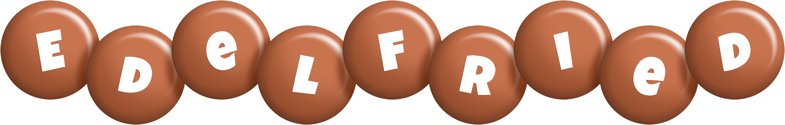 Edelfried candy-brown logo
