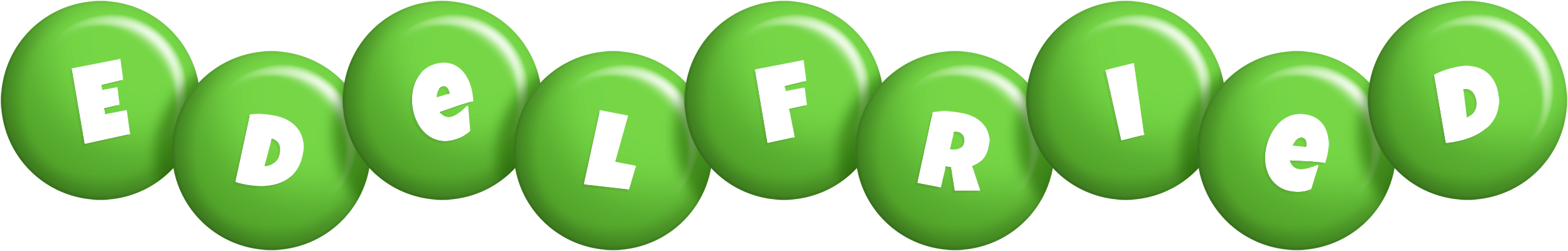 Edelfried candy-green logo