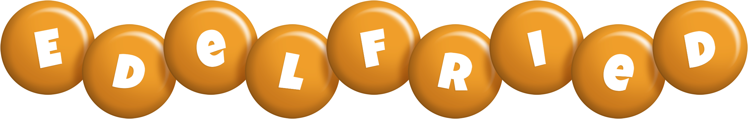 Edelfried candy-orange logo