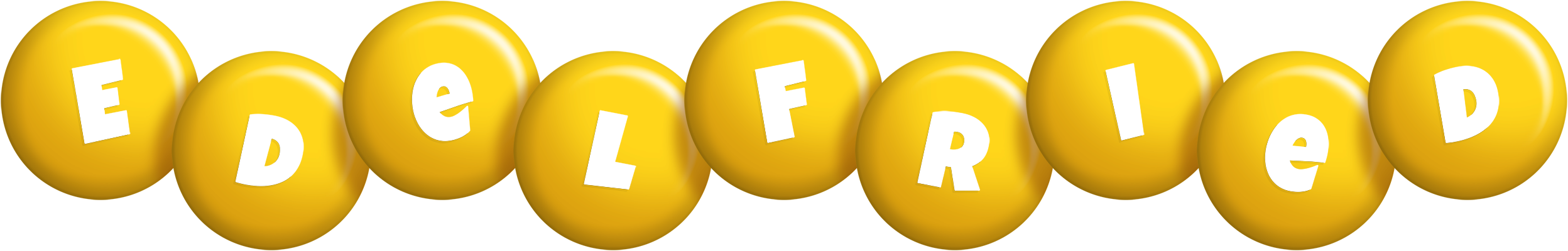 Edelfried candy-yellow logo