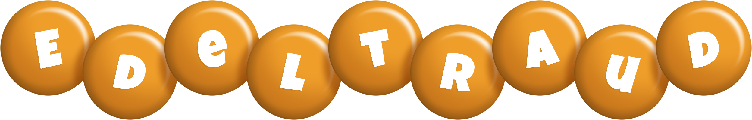 Edeltraud candy-orange logo
