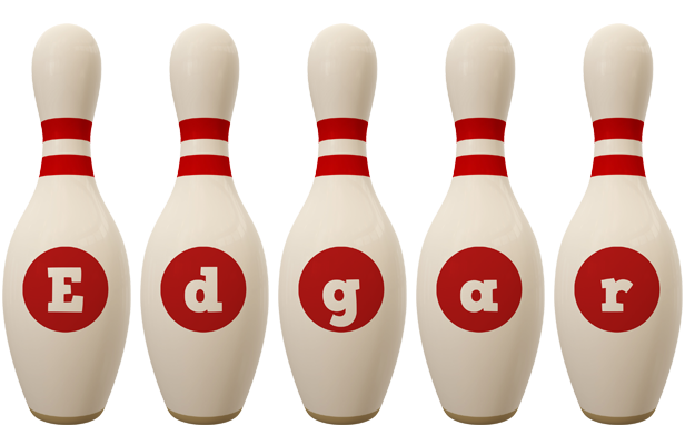 Edgar bowling-pin logo
