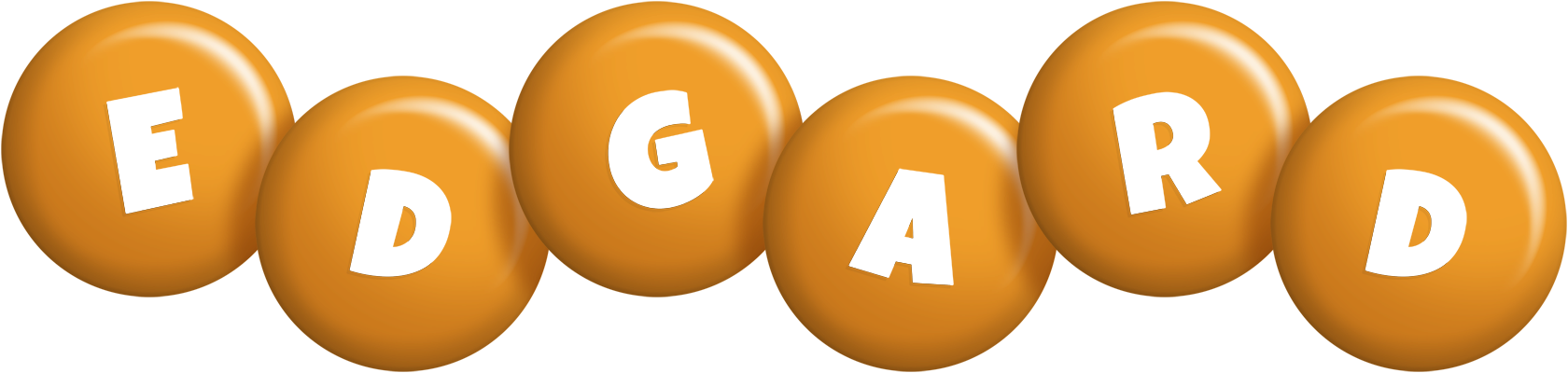 Edgard candy-orange logo
