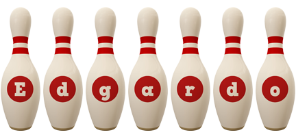 Edgardo bowling-pin logo