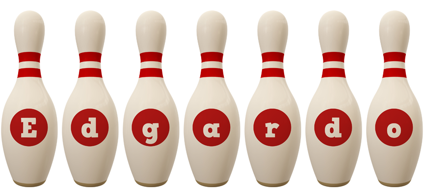 Edgardo bowling-pin logo