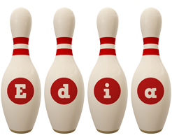 Edia bowling-pin logo