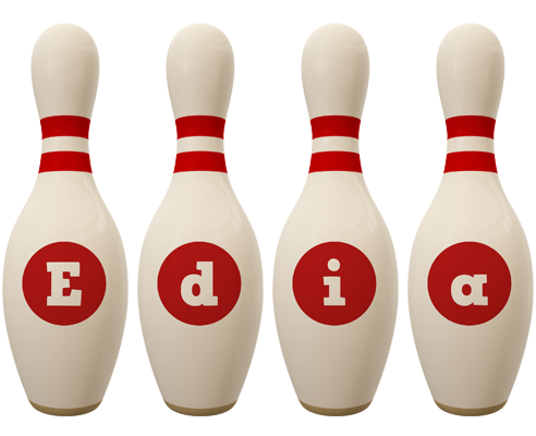 Edia bowling-pin logo