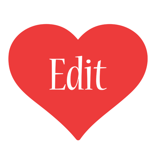 Edit love logo