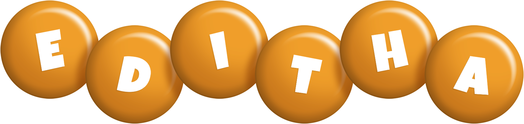 Editha candy-orange logo
