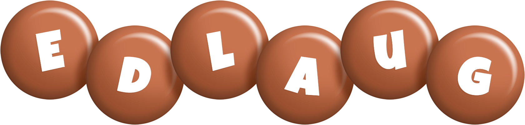 Edlaug candy-brown logo