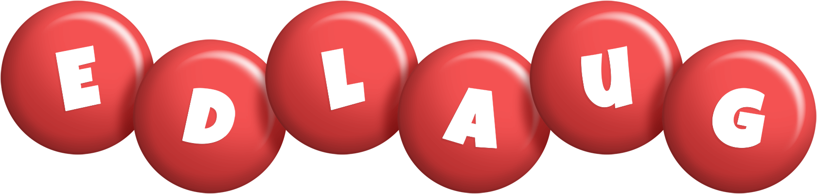 Edlaug candy-red logo