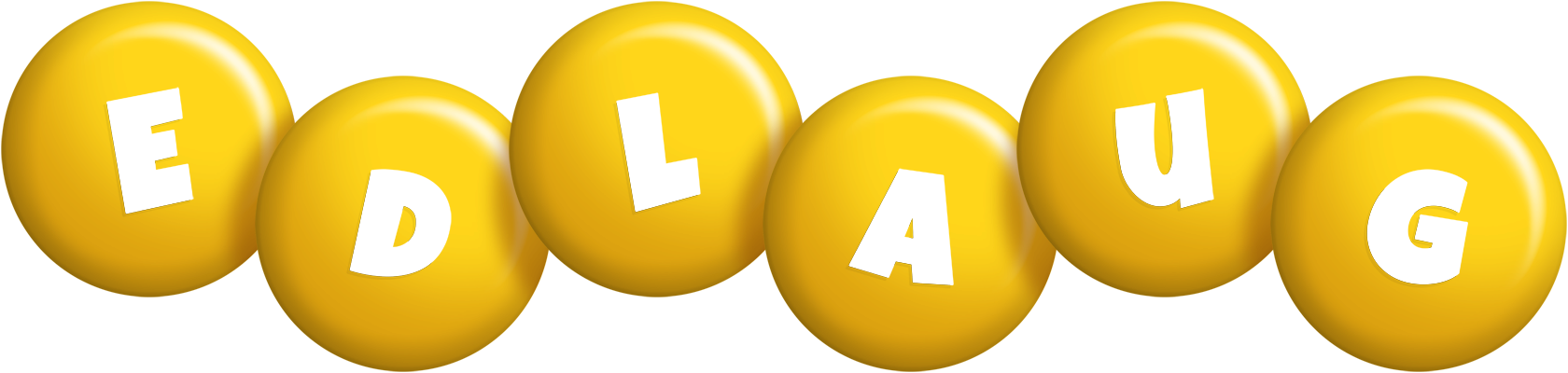 Edlaug candy-yellow logo