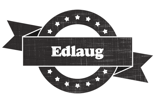Edlaug grunge logo