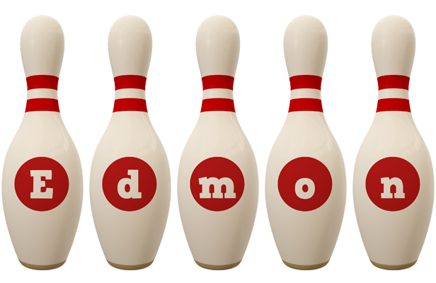 Edmon bowling-pin logo