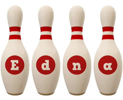 Edna bowling-pin logo