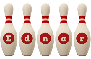 Ednar bowling-pin logo