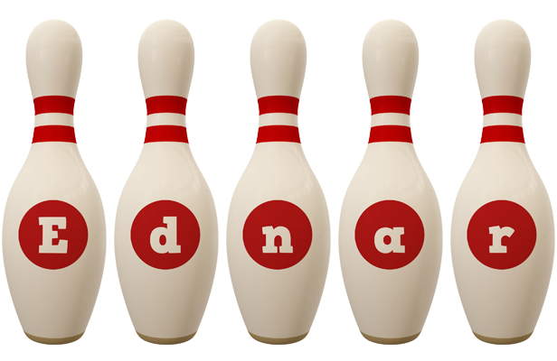 Ednar bowling-pin logo