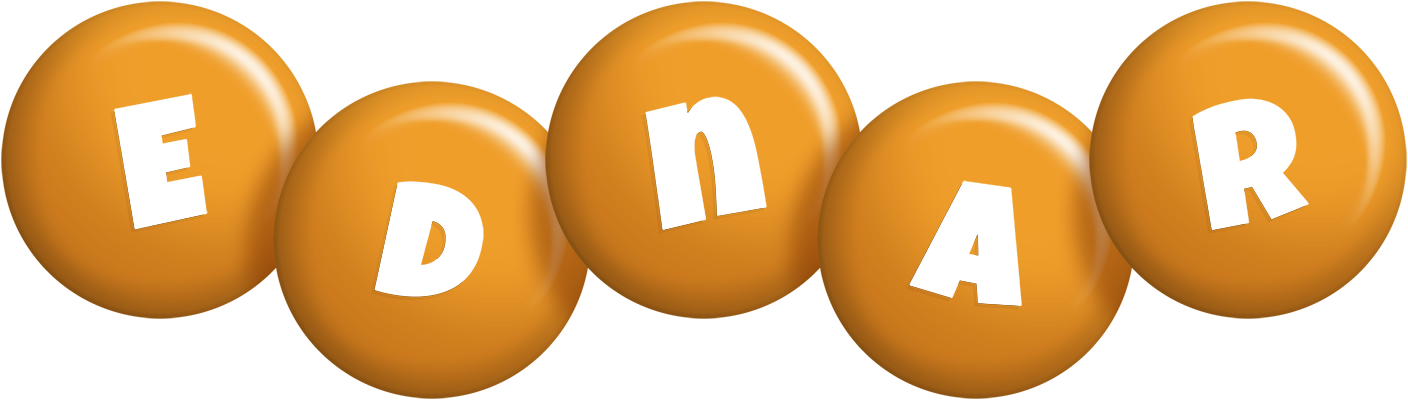 Ednar candy-orange logo