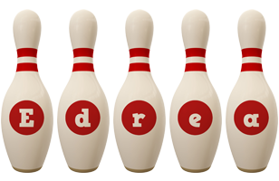 Edrea bowling-pin logo