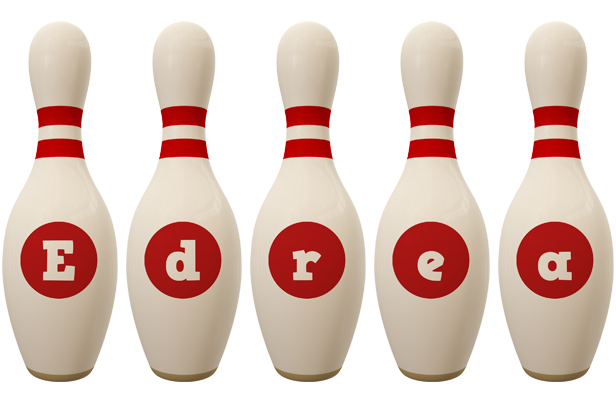 Edrea bowling-pin logo