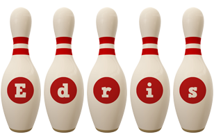 Edris bowling-pin logo