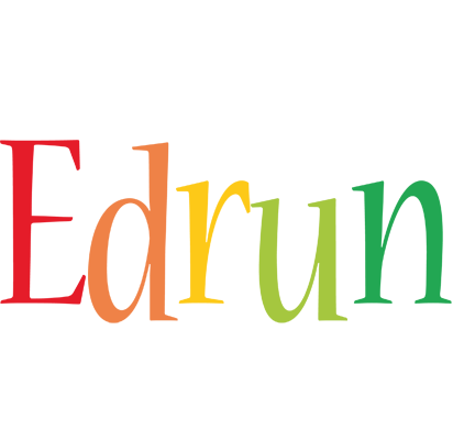 Edrun birthday logo