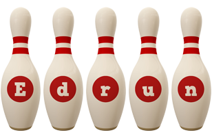 Edrun bowling-pin logo