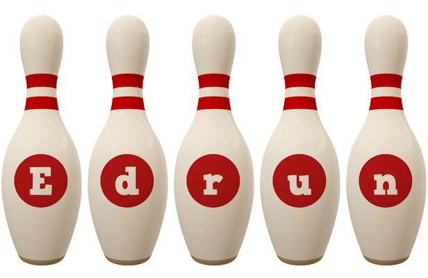 Edrun bowling-pin logo