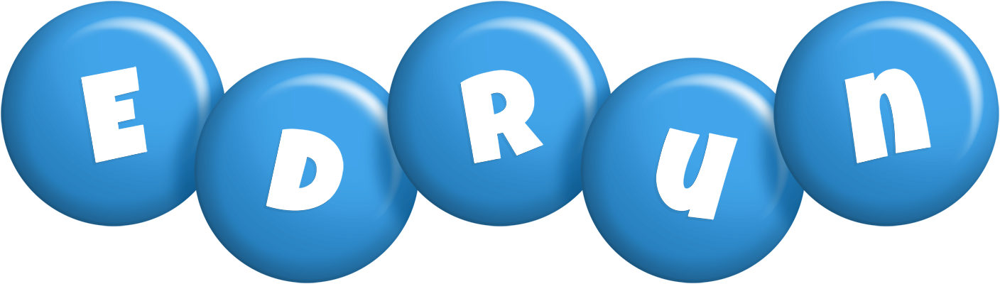 Edrun candy-blue logo