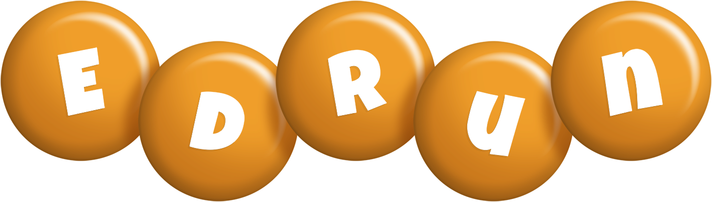 Edrun candy-orange logo