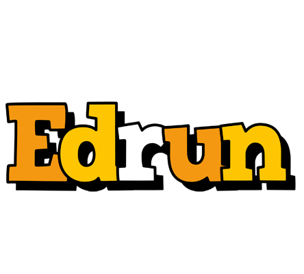 Edrun cartoon logo