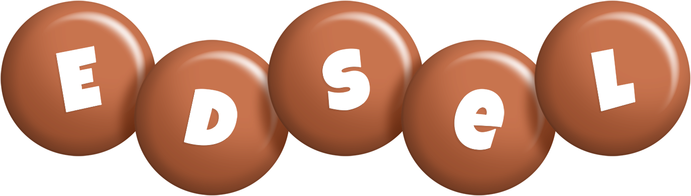 Edsel candy-brown logo