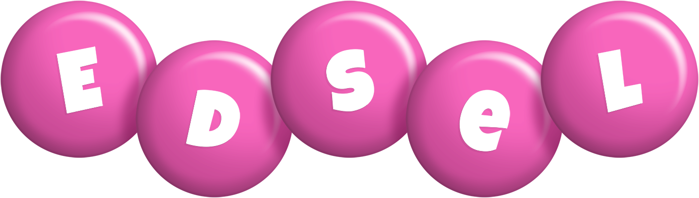 Edsel candy-pink logo