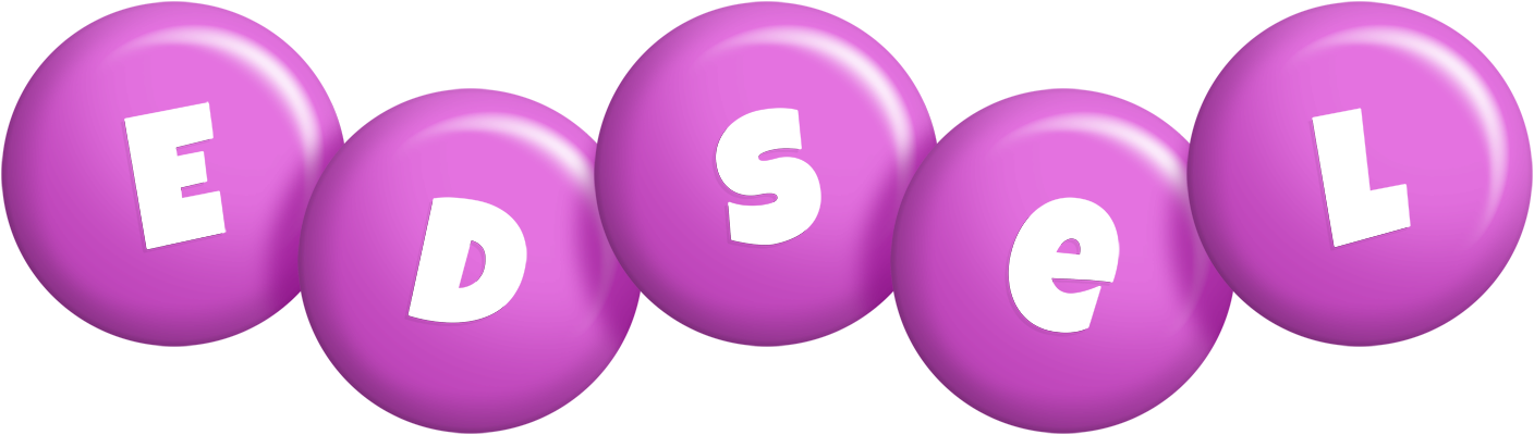 Edsel candy-purple logo