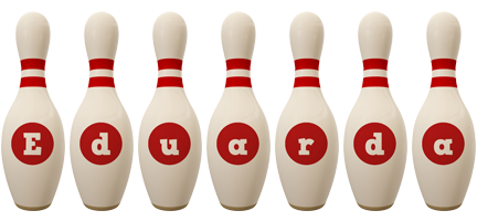 Eduarda bowling-pin logo