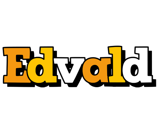 Edvald cartoon logo