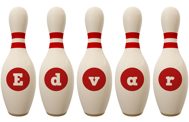 Edvar bowling-pin logo