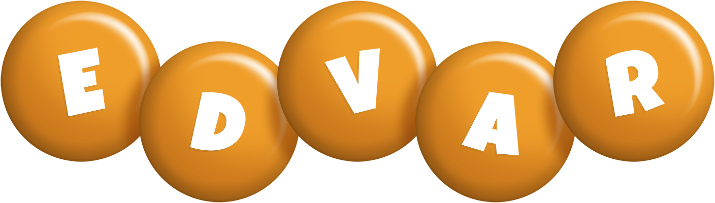 Edvar candy-orange logo