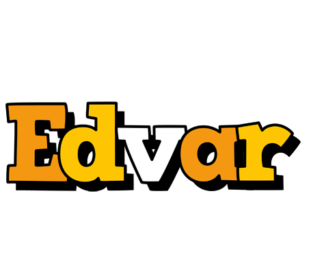 Edvar cartoon logo