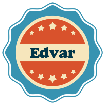 Edvar labels logo