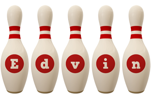 Edvin bowling-pin logo