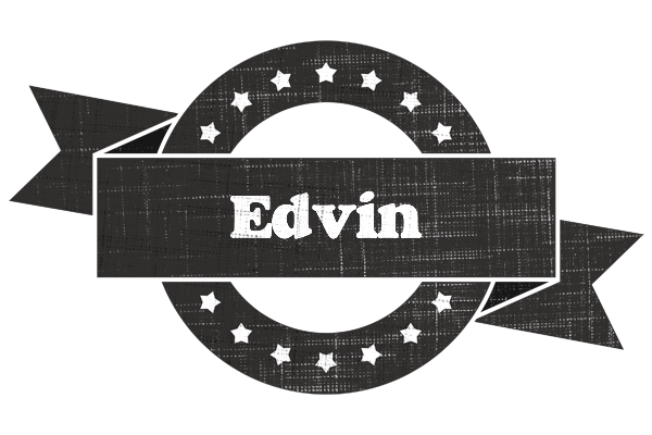 Edvin grunge logo