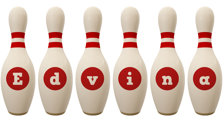 Edvina bowling-pin logo