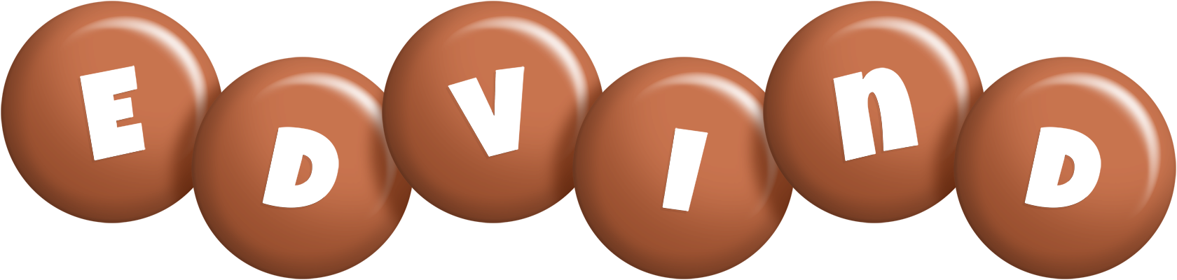 Edvind candy-brown logo