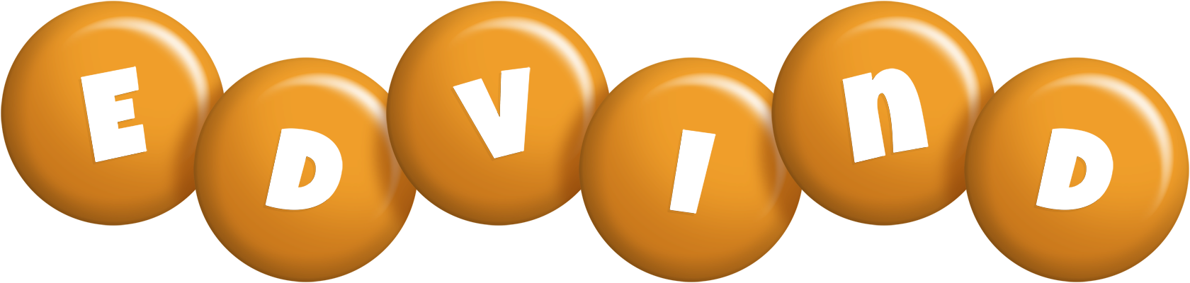 Edvind candy-orange logo