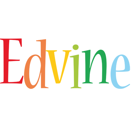 Edvine birthday logo