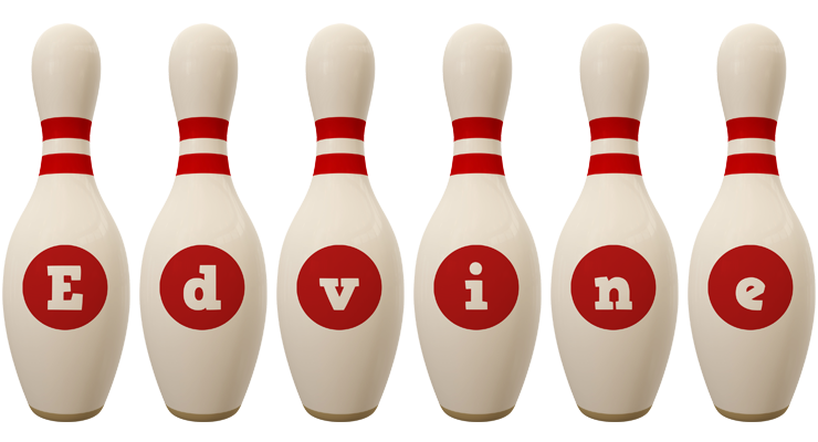 Edvine bowling-pin logo