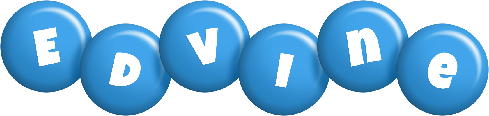 Edvine candy-blue logo