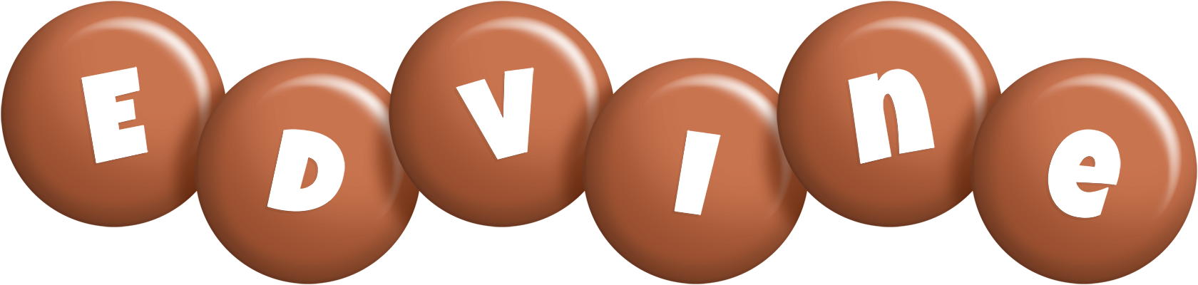 Edvine candy-brown logo