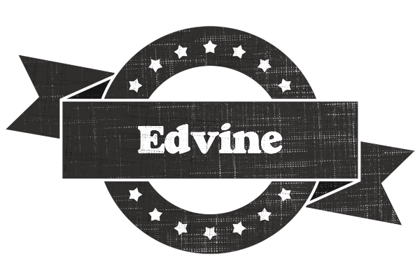 Edvine grunge logo